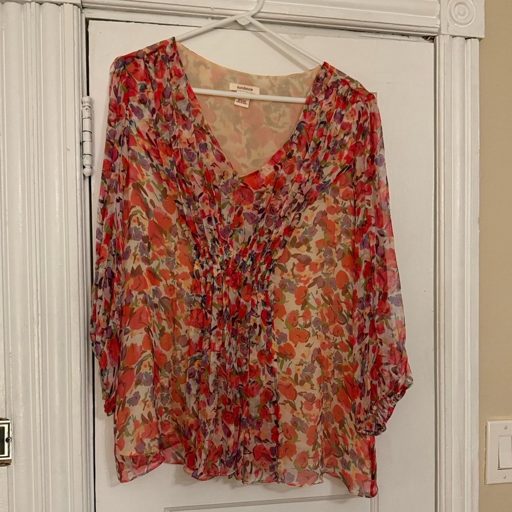 Floral Chiffon Blouse - Multicolor